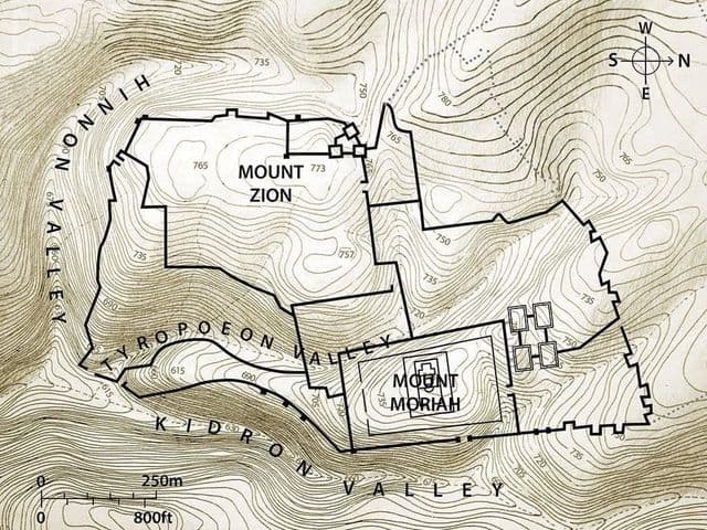 Jerusalem elevation map