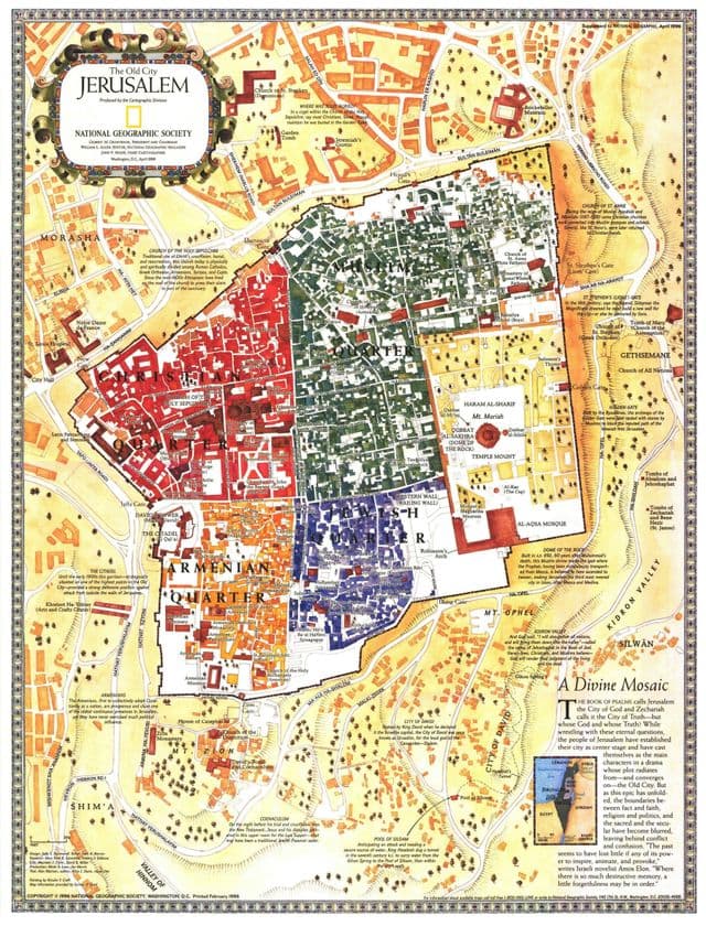 Jerusalem antique map